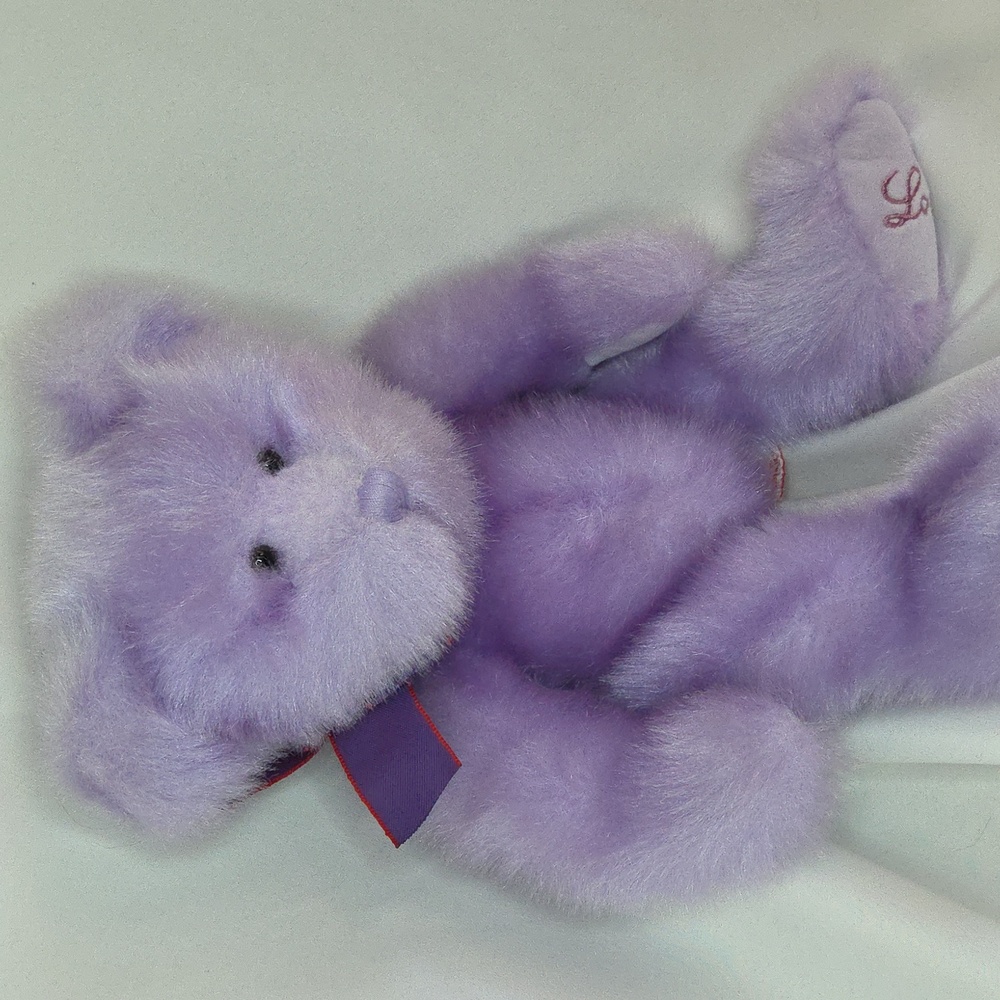 Russ Berrie Aphrodite Goddess of Love Teddy Bear 13" Lavender Purple Plush